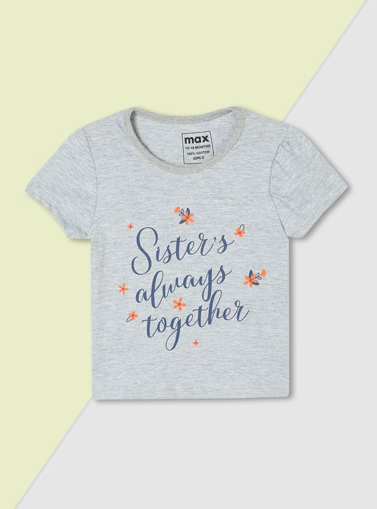 Girls Graphic Printed T-shirt - Pack of 5