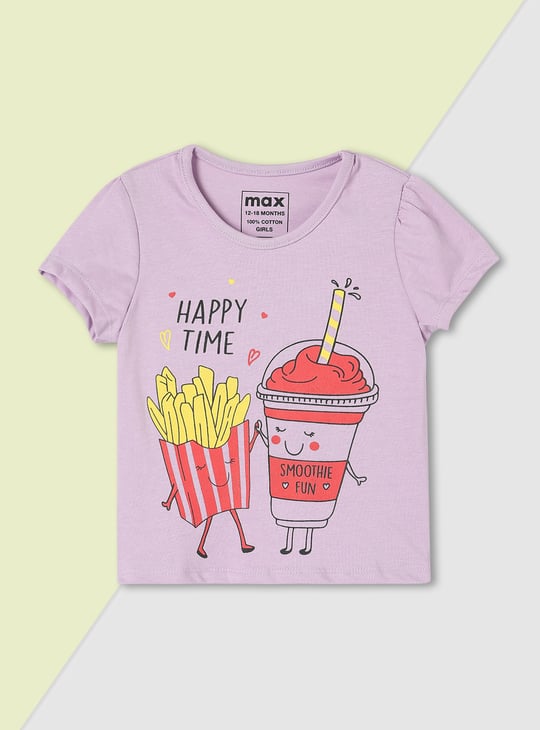 Girls Graphic Printed T-shirt - Pack of 5