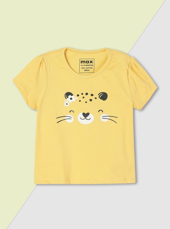 Girls Graphic Printed T-shirt - Pack of 5