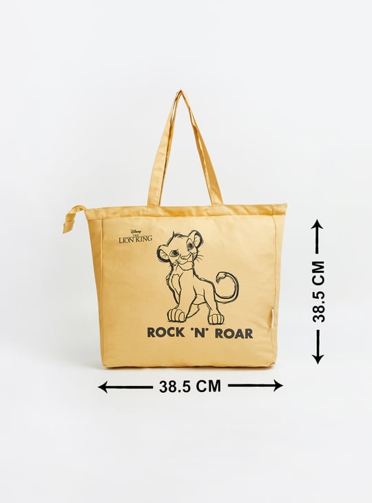 Women Lion King Print Shopper Bag