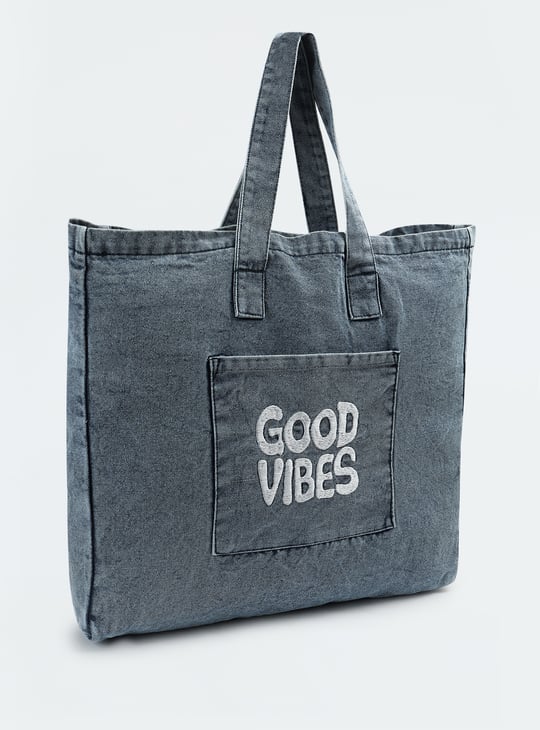 Women Denim Shopper Bag