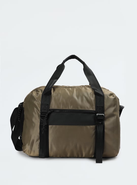 Men Solid Gym Duffle Bag