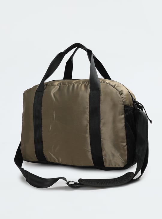 Men Solid Gym Duffle Bag