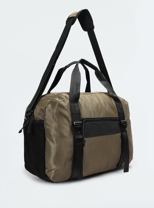 Men Solid Gym Duffle Bag