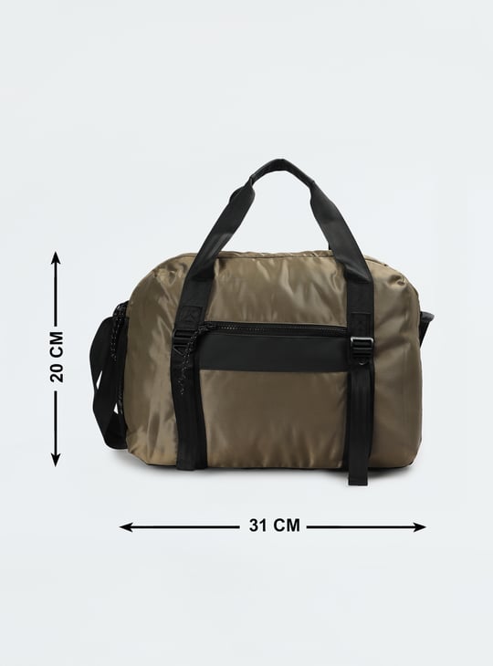 Men Solid Gym Duffle Bag