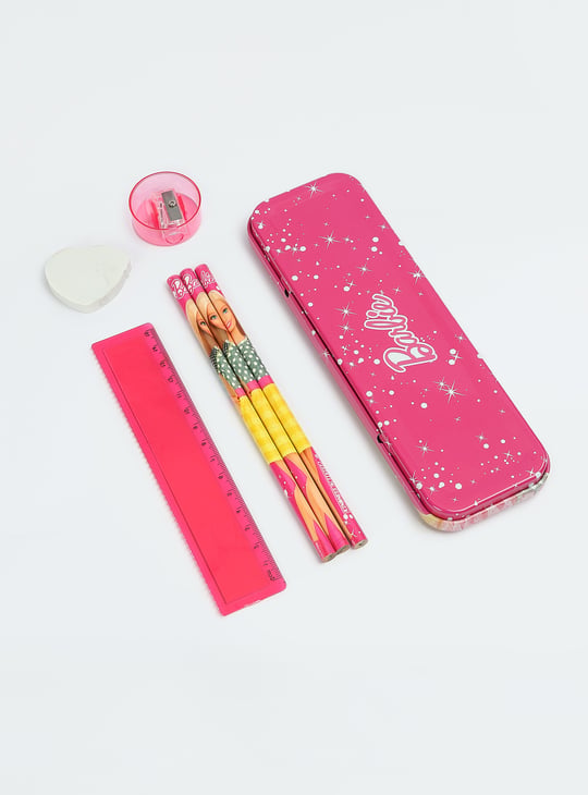 Kids Barbie Printed Pencil Box Gift Set