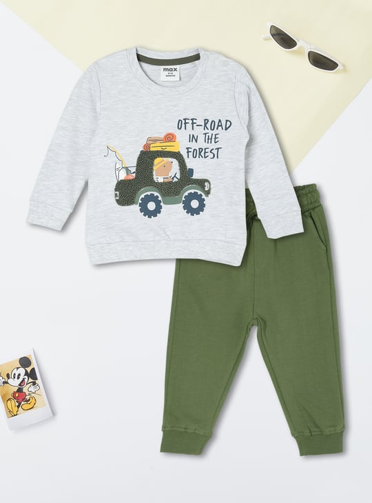 Boys Embroidered Sleepwear Set