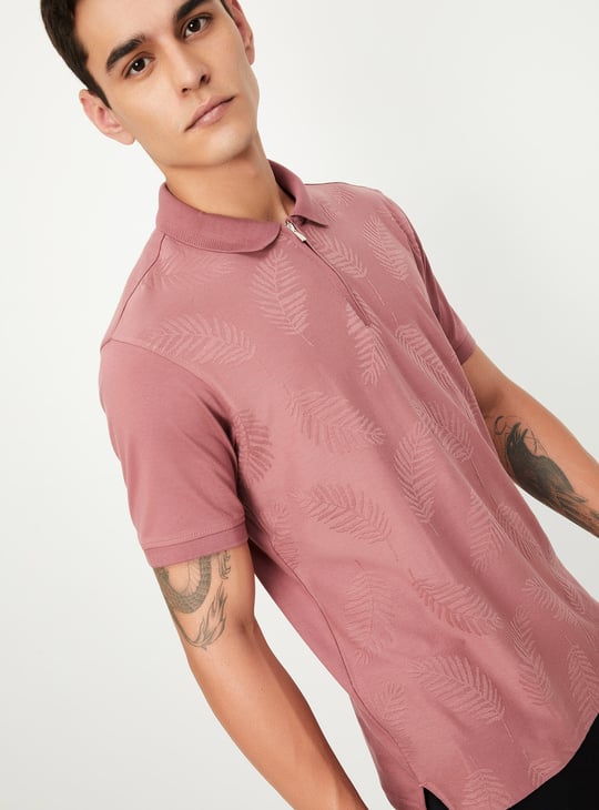 Men Jaccquard Polo T-shirt