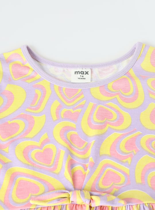 Girls Printed Fit & Flare Dress