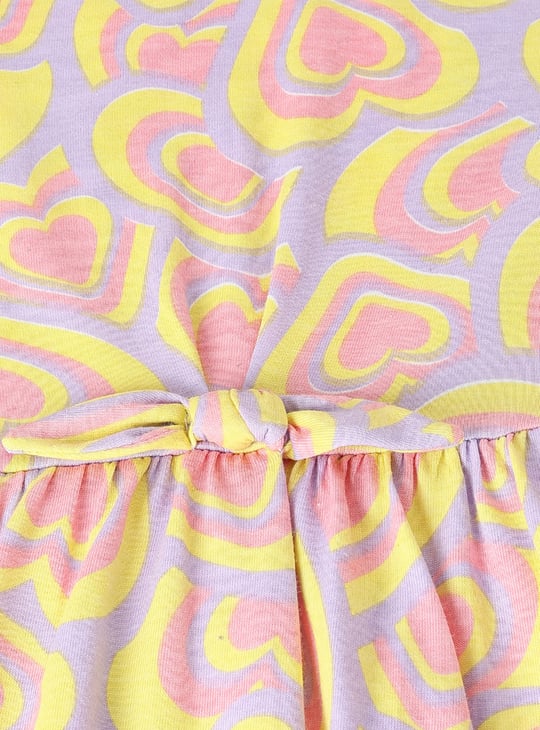 Girls Printed Fit & Flare Dress