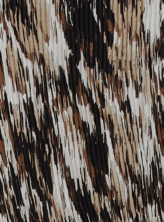 Women Plisse Tie-Up Neck Midi Dress