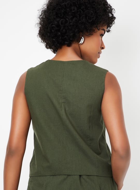 Kalki x Max Women Solid Waistcoat Style Top