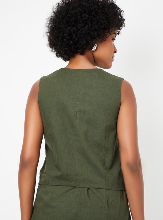 Kalki x Max Women Solid Waistcoat Style Top