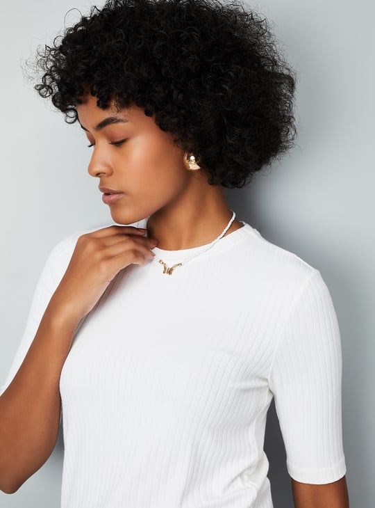 Women Rib Knit Top