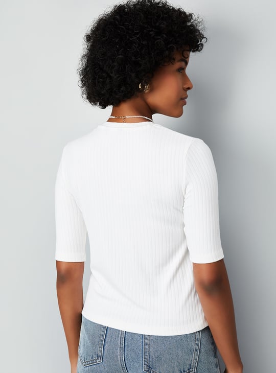 Women Rib Knit Top