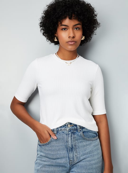Women Rib Knit Top