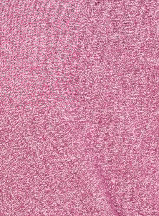 Women Solid T-shirt with Crochet Pocket