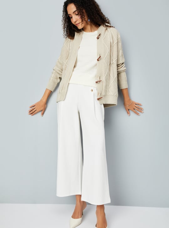 Women Knitted Hooded Cardigan