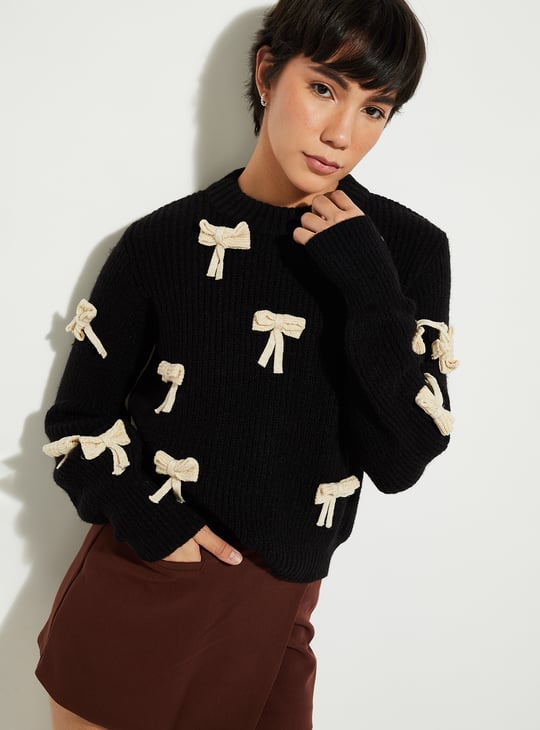 URB_N Women 3D Bow Sweater