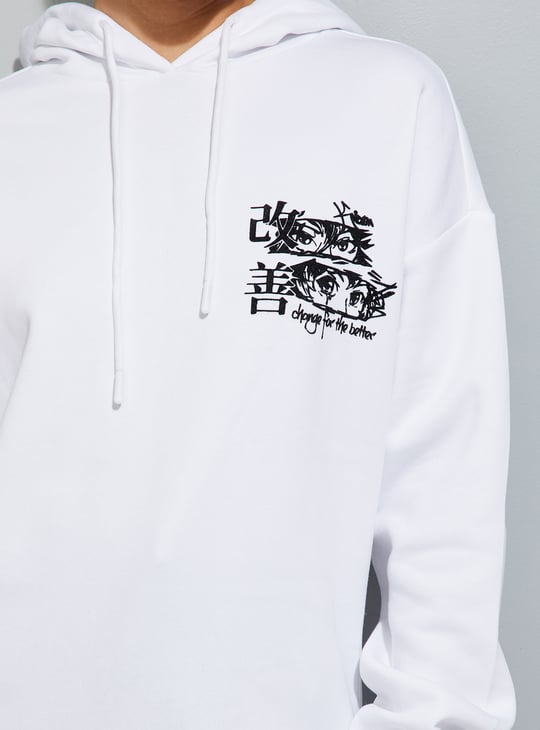 URB_N Women Back Printed Hooded Sweatshirt