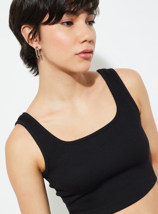 URB_N Women Ribbed Cropped Tank Top