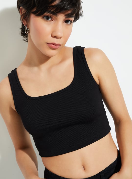 URB_N Women Ribbed Cropped Tank Top