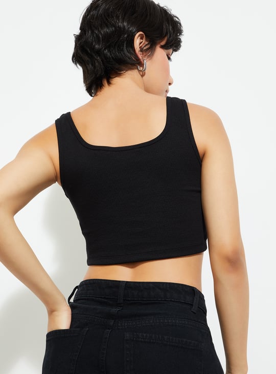 URB_N Women Ribbed Cropped Tank Top
