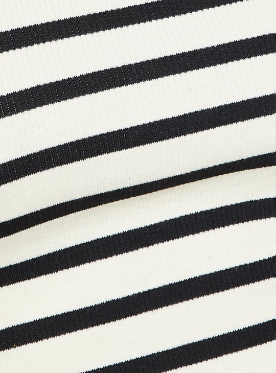 URB_N Women Striped Crop Tank Top