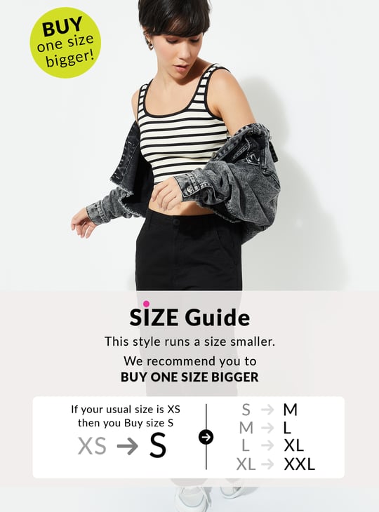 URB_N Women Striped Crop Tank Top