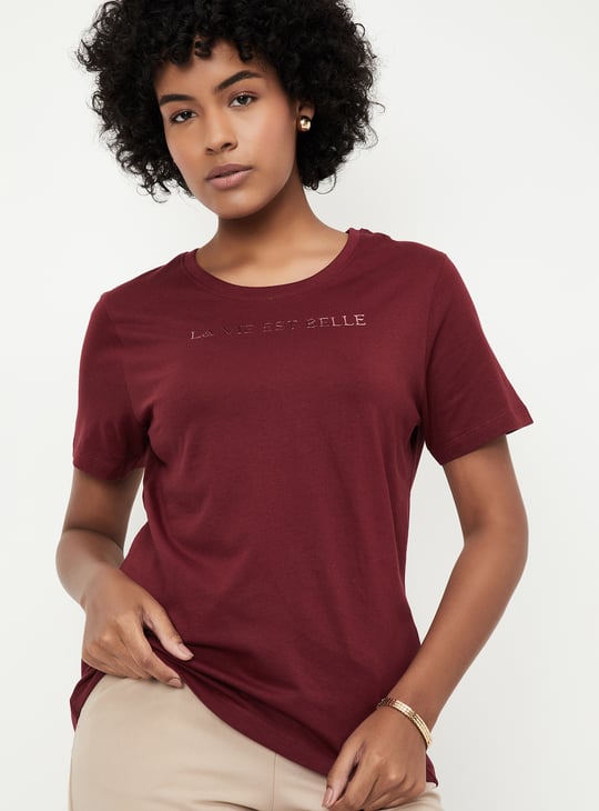 Women Typographic Printed T-shirt