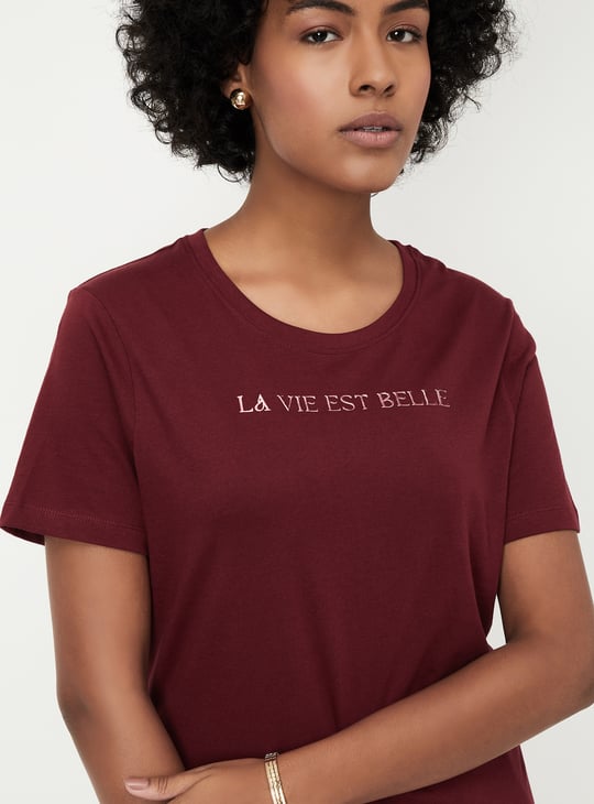 Women Typographic Printed T-shirt