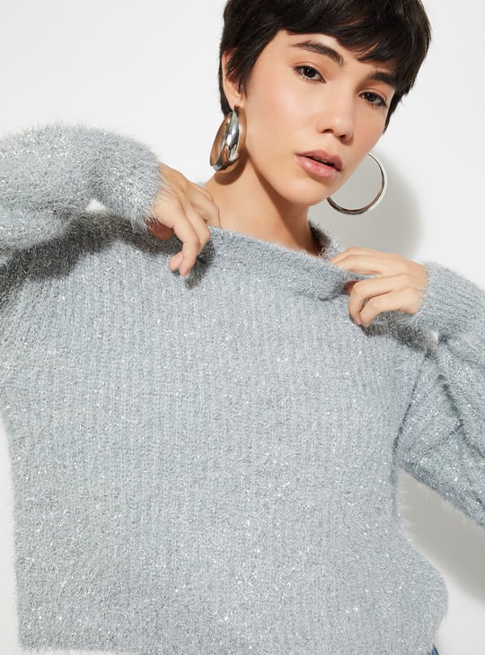 URB_N Women Shimmery Sweater