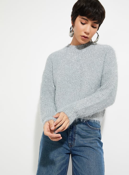 URB_N Women Shimmery Sweater