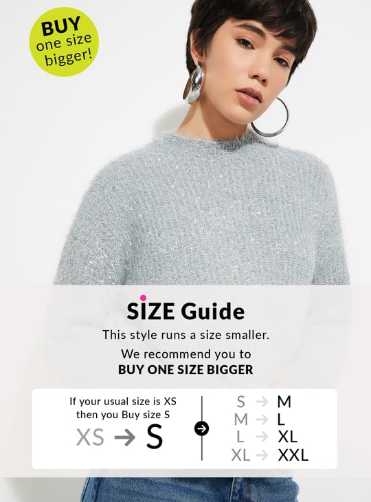 URB_N Women Shimmery Sweater