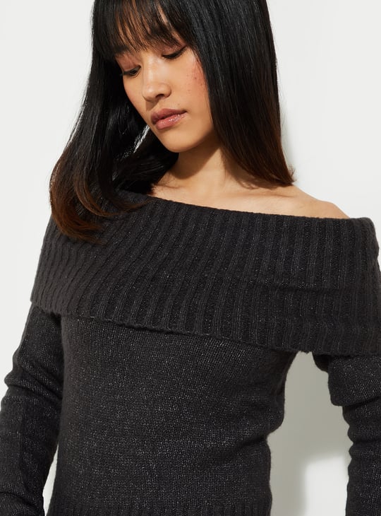 URB_N Women Off-Shoulder Sweater