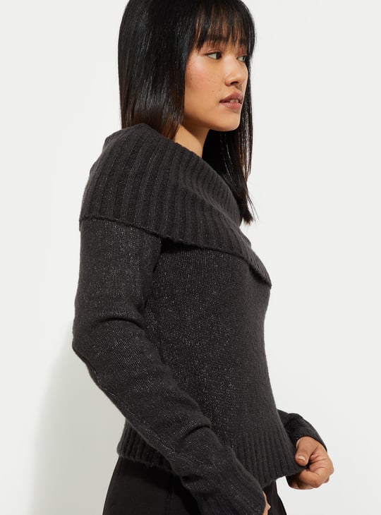 URB_N Women Off-Shoulder Sweater