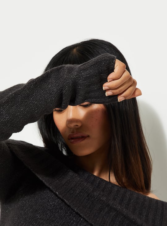 URB_N Women Off-Shoulder Sweater