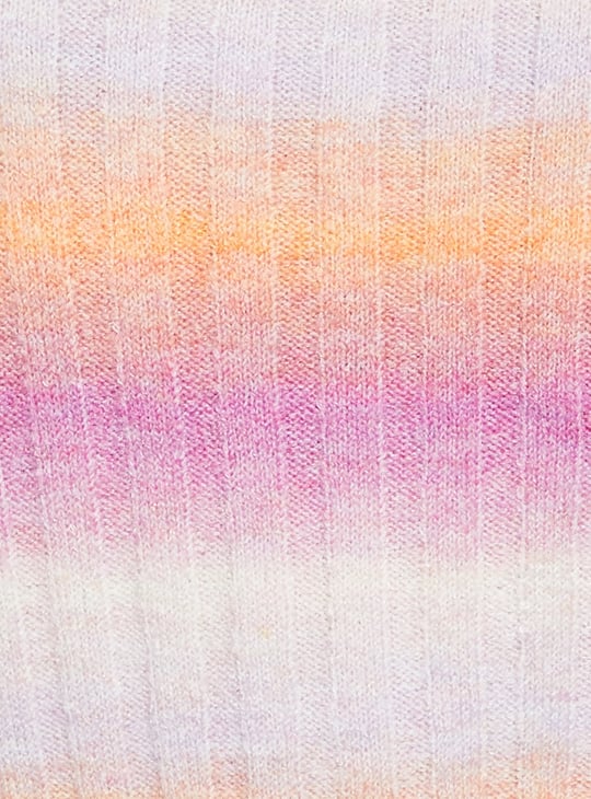 URB_N Women Striped Sweater Pink Striped