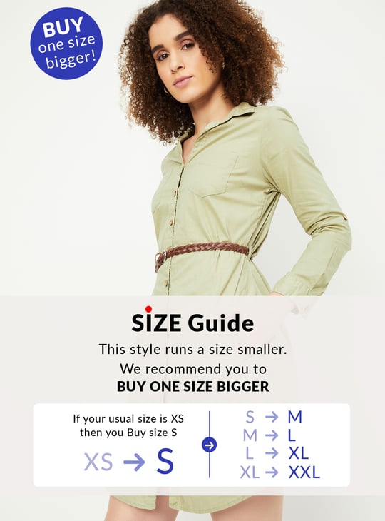 Women Solid Belted Tunic