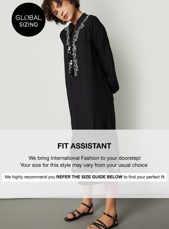 Women Embroidered Midi Dress