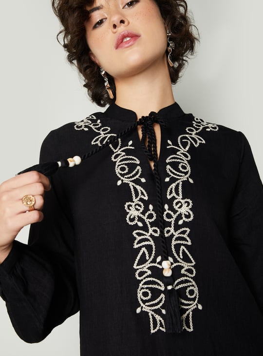 Women Embroidered Midi Dress