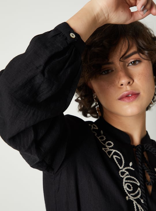 Women Embroidered Midi Dress