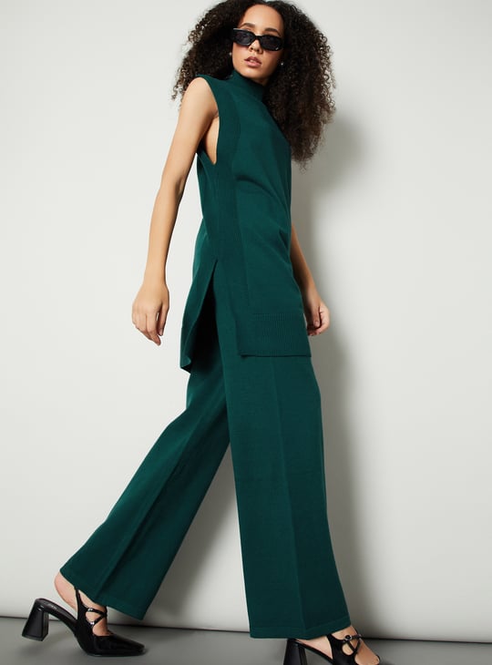 Women Knit Wide Leg Trousers