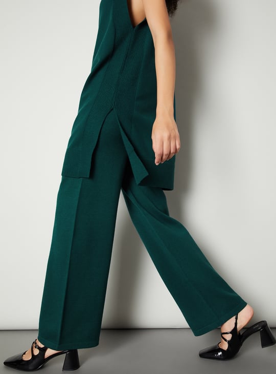 Women Knit Wide Leg Trousers