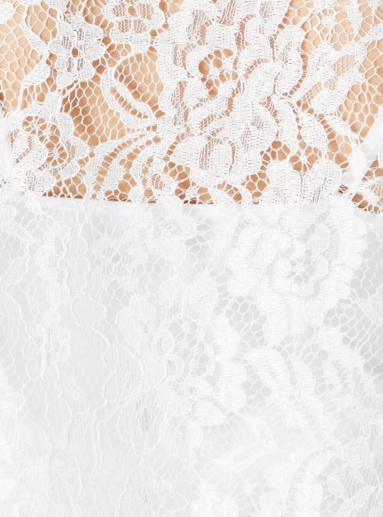 Women Lace Pussybow Blouse