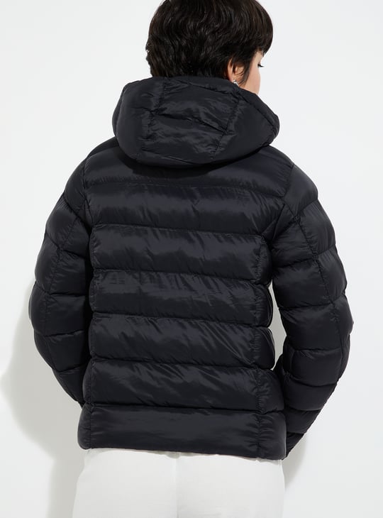 URB_N Women Quilted Puffer Jacket with Hood
