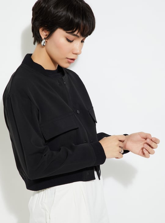URB_N Women Solid Bomber Jacket