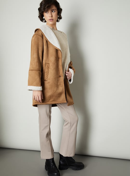 Women Faux Suede Coat