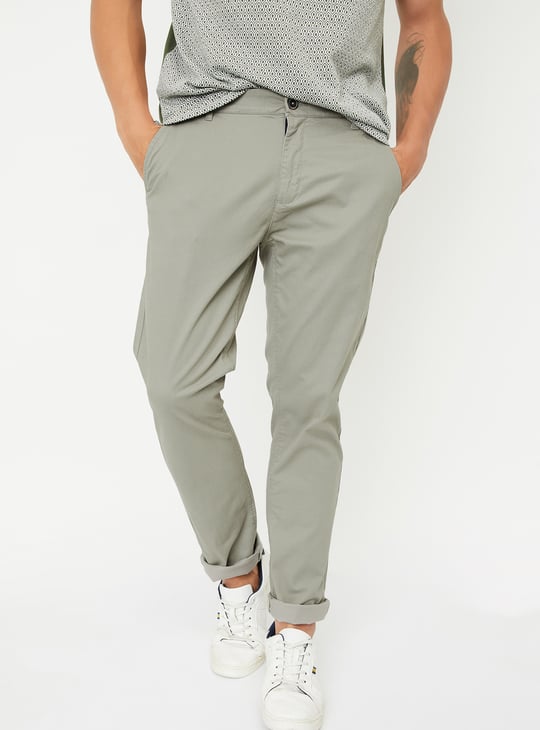 Men Slim Fit Flexi Waist Chinos