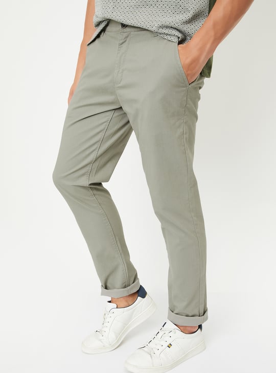 Men Slim Fit Flexi Waist Chinos